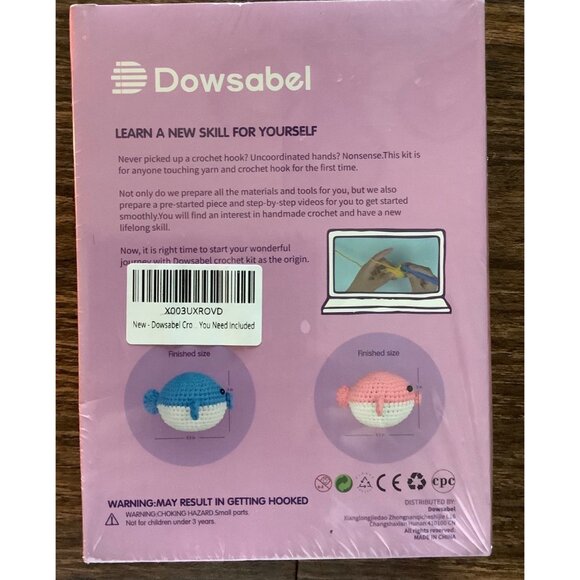 Dowsabel Puffer Fish Crochet Kit For Beginners Supplies Instructions NEW Age 12+ - Picture 3 of 7
